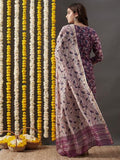 Anni Designer Women'S Cotton Blend Straight Printed Kurta With Pant & Dupatta (Gopmata Pink_M_Pink_Medium),Pink,M,Cotton Blend,Regular,Kurta, Scarf