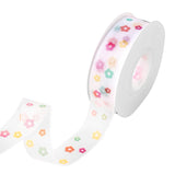 Colorful Sun Flower Sheer Ribbon 1 Inch 25 Yards Rainbow Birthday Ribbon Spring Summer Printed for Wreath Hair Bow Baby Shower C