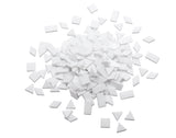 Lanyani Multi-Color Glass Mosaic Tiles - Mixed Shapes, 200 Pieces, Regular White