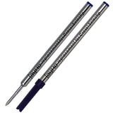 Jaymo Replacement for Cross Selectip 8521 Measures 4.375 in / 111 mm Long Gel Rolling Ball Pen Refill 2 Blue