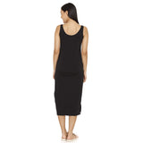 Zivame Knit Cotton Kurti Slip For Women - Black Black S
