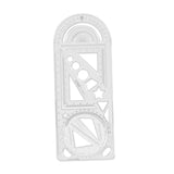 CALANDIS Geometric Ruler Clear Measuring Draft Rulers Fit Artist Drafting Woodworking 22cmx8.6cm | Stationery | Drawing Accessor
