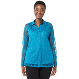 Lace Twin Sets Large Teal