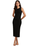 Wedani Dress For Women Black,BLACK,L,Polyester,Bodycon,,WBAPPB0F6TNTM97