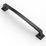 Asidrama 10 Pack 7 Inch(177mm) Hole Centers Matte Black Kitchen Cabinet Pulls Hardware Kitchen Handles for Cabinets Cupboard Han