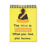 Plan To Gift Buddha Motivation Spiral Wiro Diary Notebook Journal Drawing Book Blank Unruled Pages Potrait A4 (Size 8X11)