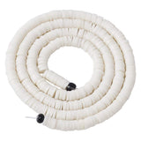 Cheriswelry 380-400pcs/strand 4mm Polymer Clay Beads White Environmental Flat Round Disc Spacer African Heishi Beads Strand for