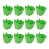 Cappl Plastic Vertical Garden Wall Hanging Pot (5 Inch, 12 Pots, Green)
