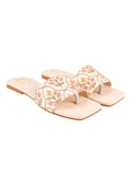 Shoetopia Girls Slp-1 Cream Flat Sandal - 8 Uk (Girls-Slp-1-Cream),Cream,8,B0CQK5KRNG
