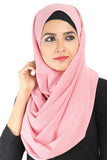 Babypinkgeorgettechiffonhijab