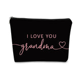 BARPERY Grandma Gifts,Grandma Bag,I Love You Grandma Makeup Bag,Best Grandma Cosmetic Bag,Grandma Mothers Day Gift Ideas,Best Gi