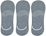 Cotson Men Solid No Show Cotton Loafer Socks (Light Gray, Pack Of 3 Pairs)
