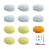 ATORSE Flower Blanket Crochet Kit Decor Craft Knitting Kit for Wedding Gift Present