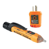 Klein Tools NCVT1XTKIT NonContact Low Voltage Tester Pen and GFCI Outlet Premium Test Kit, 70V to 1000V AC, Detects Common Wiri