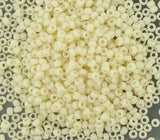 Miyuki Round Seed Beads Size 15/0 8.2g Matte Opaque Cream AB