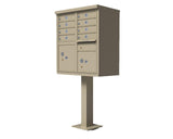 Qualarc, Inc. 1570 8 Door Cluster Box Unit (CBU) in Sandstone Color for Tall pedestal Stucco Columns CBU-8-SS