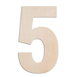 MGTECH 17 Inch Large Wooden Number 5, 1/4 in Thick Big Wood Number for Crafts and Wall Decor