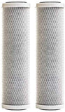 Clear2o Universal Advanced CTO1102 Solid Carbon Water Filter 10inch Reduces Chlorine Pack of 2 White