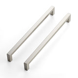 JOY DECOR 6 Pack Cabinet Handles, Brushed Nickel Cabinet Pulls, 10 Inch Kitchen Closet Handles Square Drawer Pulls Stainless Ste
