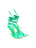 Shoetopia Womens Snow Green Heeled Sandal - 3 Uk (Snow-Green),Green,3,B0BY6W2HB2