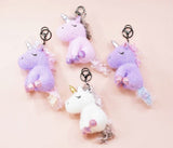 AGC Toys For Kids (Pack of 1) Unicorn Knitted Curly Hairs Premium Cute Soft Toy Keychain Gift for Car Fluffy Pendant and Charm f