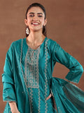 Libas Women'S Chanderi Silk Kurta Set (49433 Teal 2Xl