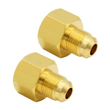 Hooshing 3/8 Flare to 1/2 NPT Female Propane Gas Line Adapter Brass Flare Tube Fitting for Outdoor Gas Fire Pits, Fireplaces, an