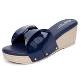 Ortho Joy Fancy Doctor Slippers || Comfortable Wedges Sandals For Women Stylish,Blue,7,B0B31YTDSG