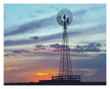 Windmill Producing Electricity At Sunset Example Of Renewable Energy, North America-Paper Art-30,,X24,,