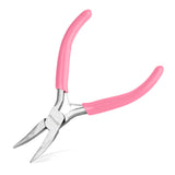 LEONTOOL 5-Inch Bent Chain Nose Pliers for Jewelry Making - Mini Bent Nose Pliers with Smooth Jaws, Ideal for Creating Bracelets