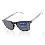 DEHOTRE Progressive Multifocal Reading Sunglasses Men No Line Bifocal Sun Readers with Core Wire Zero Top Spring Hinge UV400 Bla