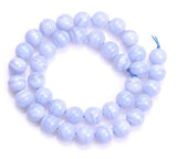 90pcs Adabele Natural Blue Lace Agate Healing Gemstone 4mm Small Round Beads Gem Stone Spacer for DIY Craft Jewelry Making GE11-