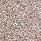 Miyuki Delica Seed Beads - Size 11/0 (1.6 mm), DB1452, Silver-Lined Pale Peach Opal, 7.2 g, Approx. 1440 Beads, Made in Japan
