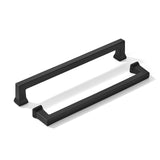khtumeware 10 Pack 8inch(203mm) Hole Center Black Cabinet Pulls Heavy-Duty Solid Matte Black Cabinet Hardware Pulls for Kitchens