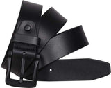 Men Evening, Party, Formal, Casual Black Genuine Leather Belt ()_353