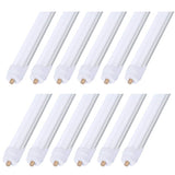 ONLYLUX 8ft LED Bulbs,12 Pack 96 45W FA8 Single Pin LED Tube Lights 5400LM, 6000k, Milky Cover, F96T12 Bulb Fluorescent Replacem