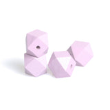30 20mm Purple Wooden Geometric Beads with 4mm Hole, Spacer Beading Supplies for Bead Decor Crafts Making