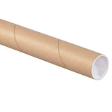 Aviditi Kraft Mailing Tubes with Caps, 1 1/2 x 15, Pack of 50, for Shipping, Storing, Mailing, and Protecting Documents, Bluep
