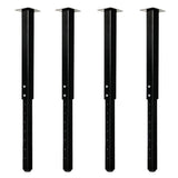 QLLY Adjustable Square Table Leg, 2440 inch, 60100cm, Home Office Custom DIY Table Legs, Furniture Leg Set (4, Black)