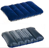 Dream Xplore Original Blue Velvet Air Inflatable Neck Pillow For Travel For Sleeping