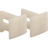 PrimeLine N 7015 Plastic Pocket Door Bottom Guide, 11/8 Inch, White, Set of 1, Mill