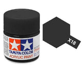 Tamiya Models X18 Mini Acrylic Semi Gloss Paint, Black