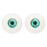 PATIKIL 32mm Doll Eyes,1 Pair Realistic Acrylic Eyes Plastic Half Eyeballs for Dolls Masks Halloween Props Art Craft, Green