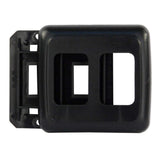 JR Products 12315 Black Double Switch Base and Face Plate