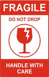 True-Ally Large Fragile Stickers - 100 X 150Mm (4X6 Inch) Strong Adhesive Red Labels Handle With Care Sticker Warning For Shippi