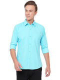 Anni Designer Men'S Solid Regular Fit Shirt (Rikk-An_Sku Blue X-Large),Sky Blue,XL