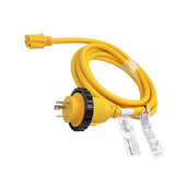 Parkworld 691975 RV Pigtail Shore Power 30A Male L5-30P to 5-15R Female 15A Dogbone Adapter Power Cord Twist Lock L5-30P Male to
