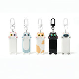 HASTHIP 5 Pcs Cat Keychain, 3.7 Inch Cartoon Bag Charms With Clasp