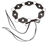 Aocasdiy WomenS HalfLength LaceUp Belt Flying Ring Design Adjustable Waist Belt For Tunics Dresses Brown