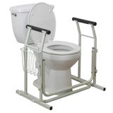 Drive Medical RTL12079 Bathroom Grab Bar for Toilets, White